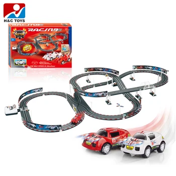electric car set with track