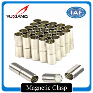 Wholesale - Silver color brass strong magnetic clasp jewelry supplies with ending hole 7mm