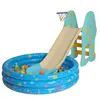 Newest colored Plastic indoor slide kids toys slide with inflatable ball pool for sale