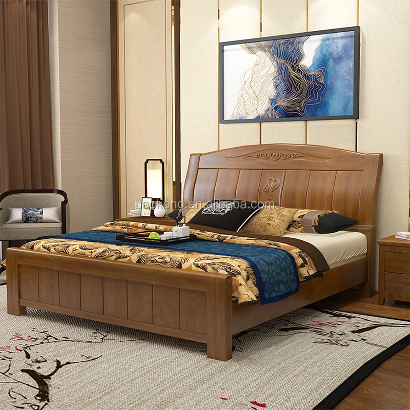 Latest Design Solid Wood Bed With Box - Buy Solid Wood Bed With Storage ...