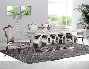 Dh-1405 New Design 10 Seater Marble Top Stainless Steel