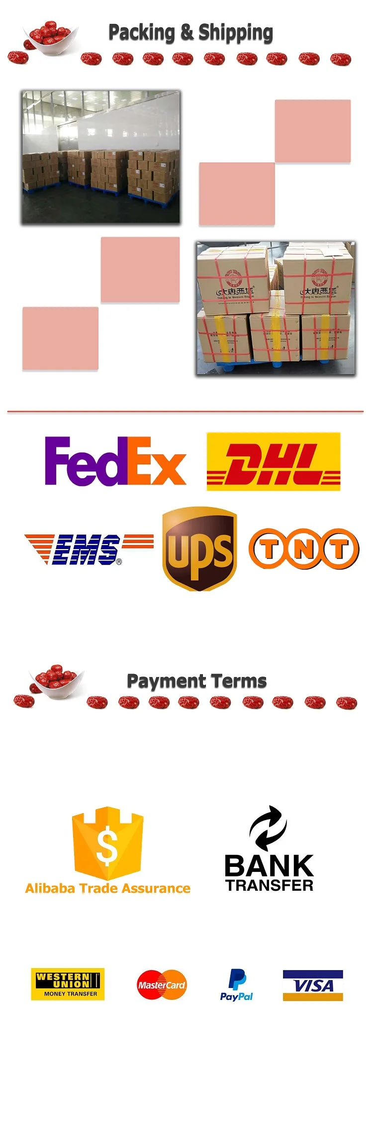 High quality chinese dried red dates for sale dried red jujube fruit