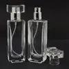 Screw Empty 30ml Clear Glass Rectangle Perfume Bottle with Acrylic Lid