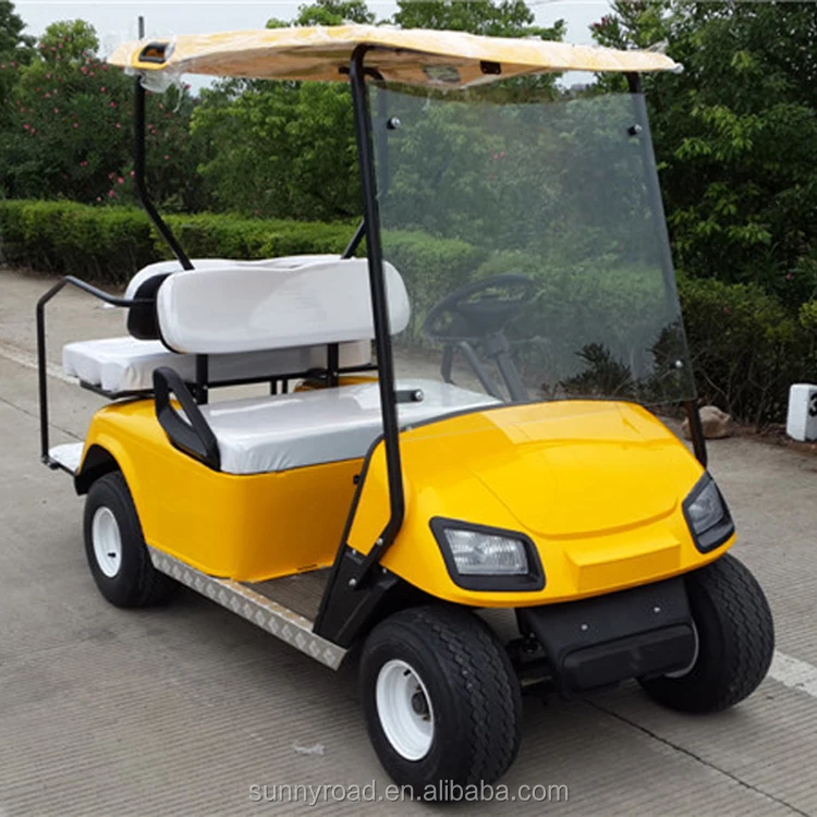 yellow golf cart