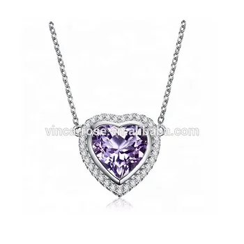 Heart Style 18k Italian Gold Jewelry Pendant Necklace In Purple Wholesale Uk - Buy Gold Necklace ...