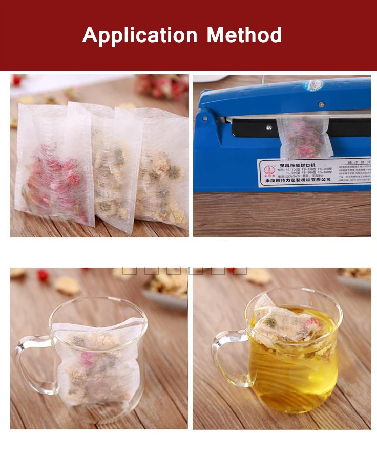 8*10cm Natural Hygienical Empty Heat Seal Corn Fiber Tea Bag For Diy