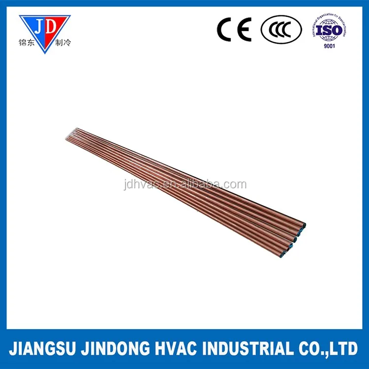 Straight copper pipe.