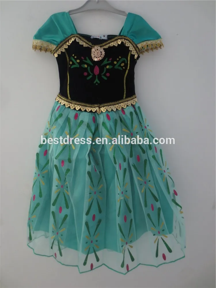 vestido verde anna frozen