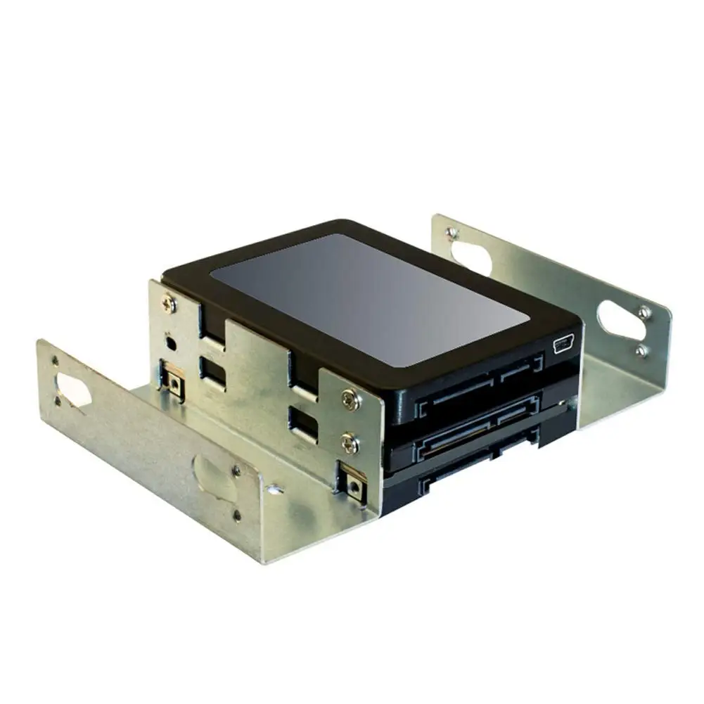 Richer-R Hard Drive Bracket 2.5 3.5 HDD//SSD to 5.25 Floppy-Drive Bay Computer Mounting Bracket Adapter