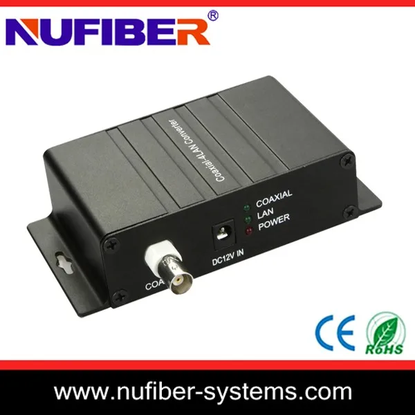 Nufiber Poe Ethernet Extender Eoc Over Coaxial For Ip Security Cctv ...