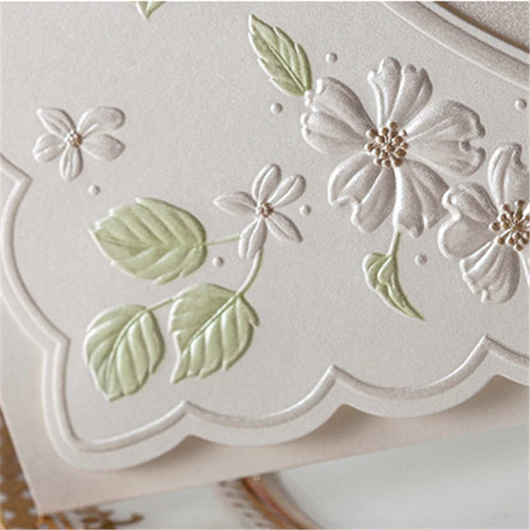 Aliexpress Com 12pcs Lot White Bow Decorative Fl Elegant Wedding Cards Print China Printing Book Paper Box Bag Label Calendar