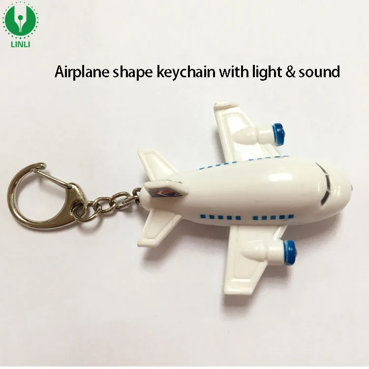 Promotional Plastic Led Sound Airplane Key Chain,Airplane Keyring