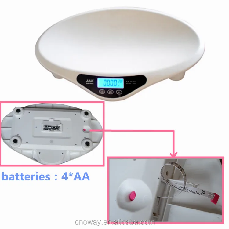 RUR Pèse-bébé Numérique Pèse-bébé électronique Ruban à Mesurer Plate