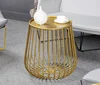 Modern metal birdcage coffee table design,golden metal wire table