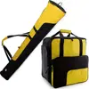Ski Boot Bag and Ski Bag for 1 Pair of Ski up to 190 cm, Poles, Boots and Helmet