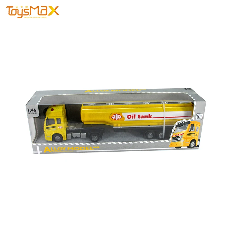 China 2019 New hot sale Europe Styles 1:46 Diecast Alloy Toys Truck Trailer Metal Oil Tank Trailer