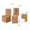 Custom Logo Folding Kraft Paper Jam Tea Box With Button and String Closure