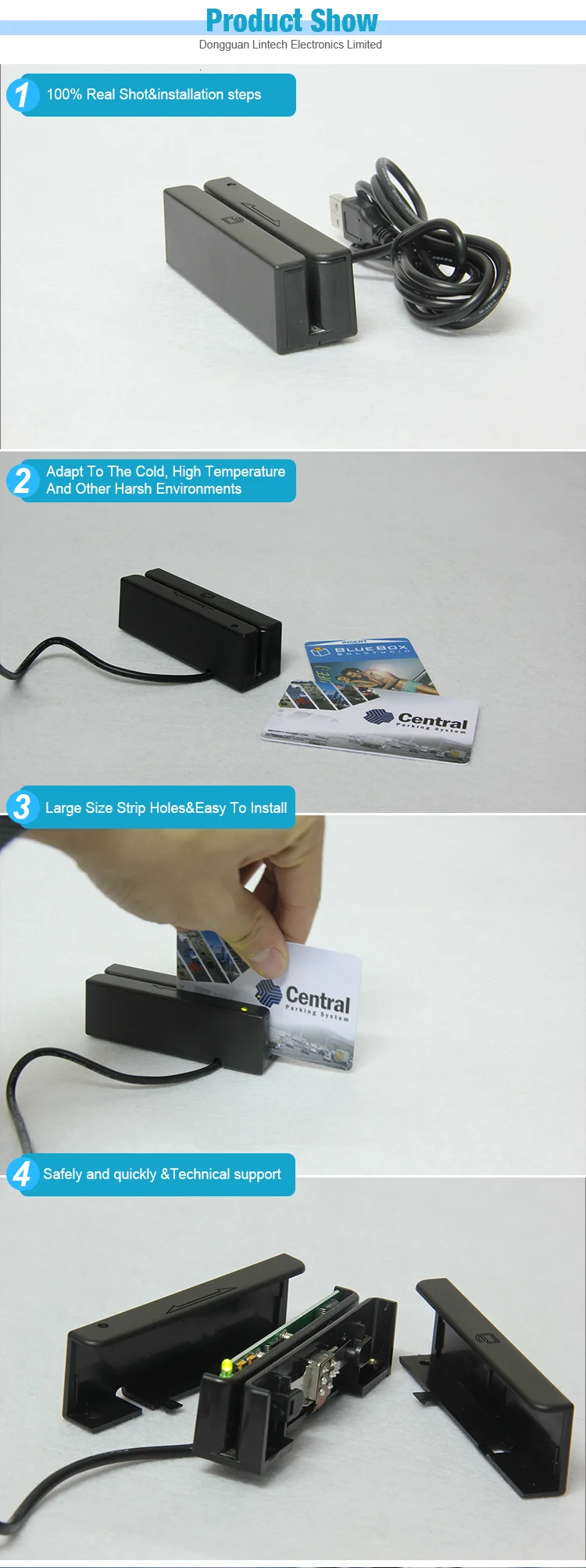 Subsize 90mm USB swipe hico loco stripe card magnetic card reader msr - ANKUX.COM