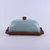 Rectangle Terracotta Handmade Ceramic Butter Dish with Lid,ceramic plate