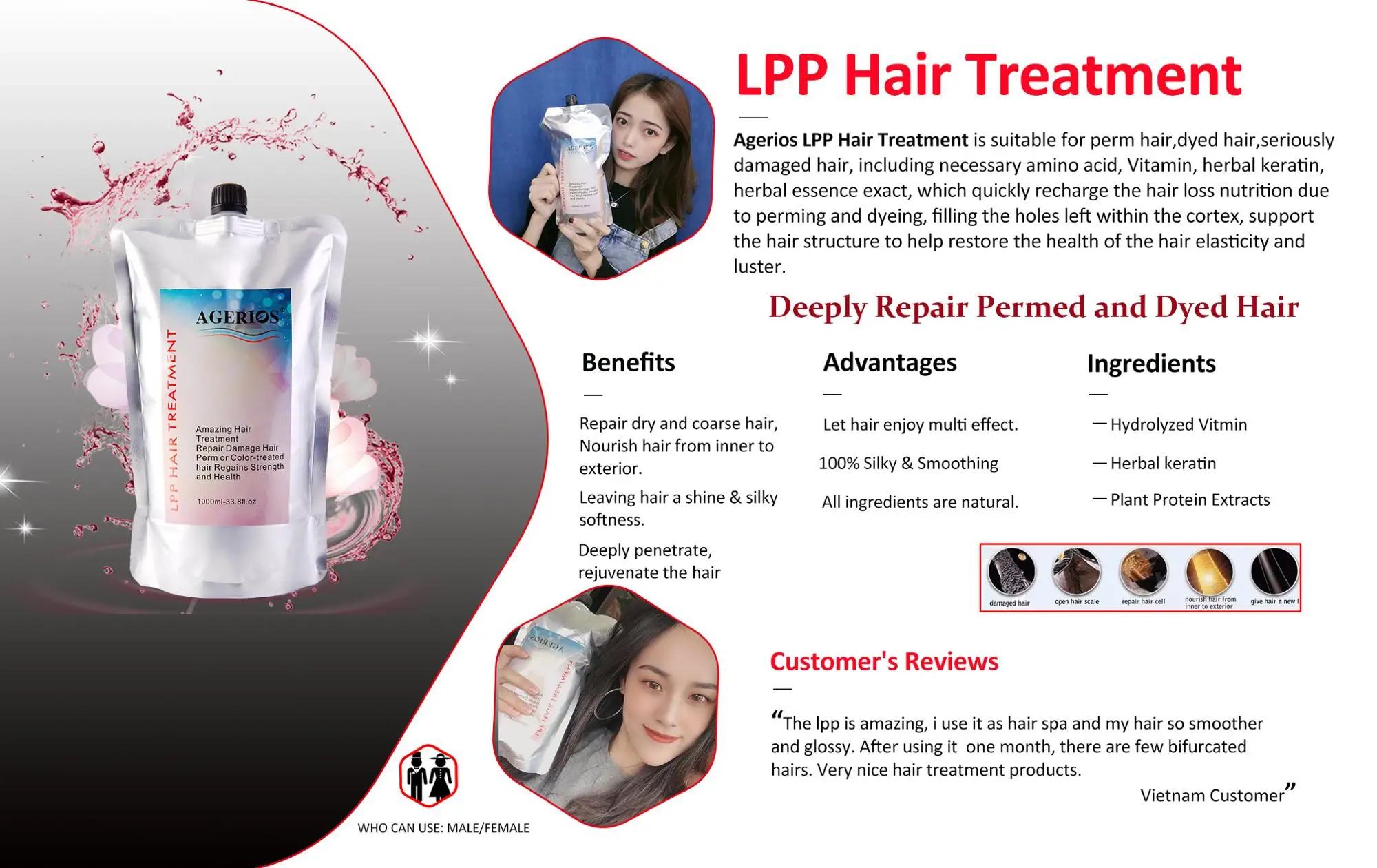 Professional Salon Necessary Deep Conditioning Lpp Hair Treatment