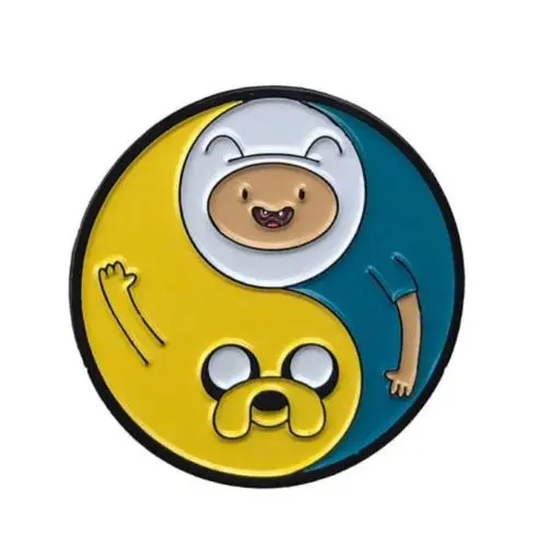 Men PIN YIN YANG FINN V&Agrave; JAKE Hat Ve &Aacute;o Ba L&ocirc; Pin