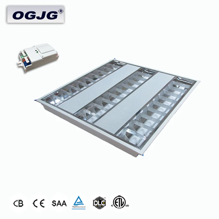 Tuvce Saa Double Parabolic Louver Aluminium Recessed Type Grille Replaceable T5 Fluorescent