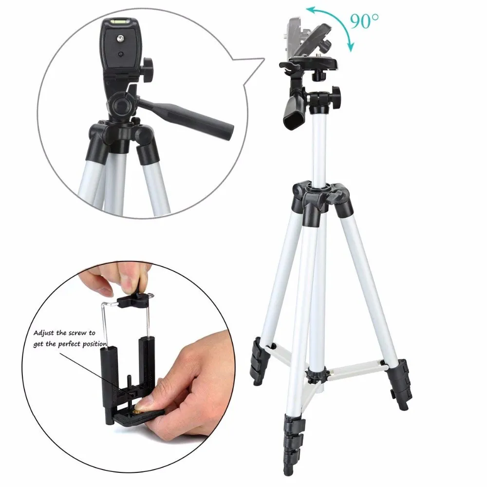 Phone Camera Tripod,Portable Adjustable Aluminum Lightweight Camera