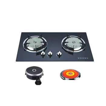 Double Burner Infrared Gas Cooker Built In Type Glass Hob Buy