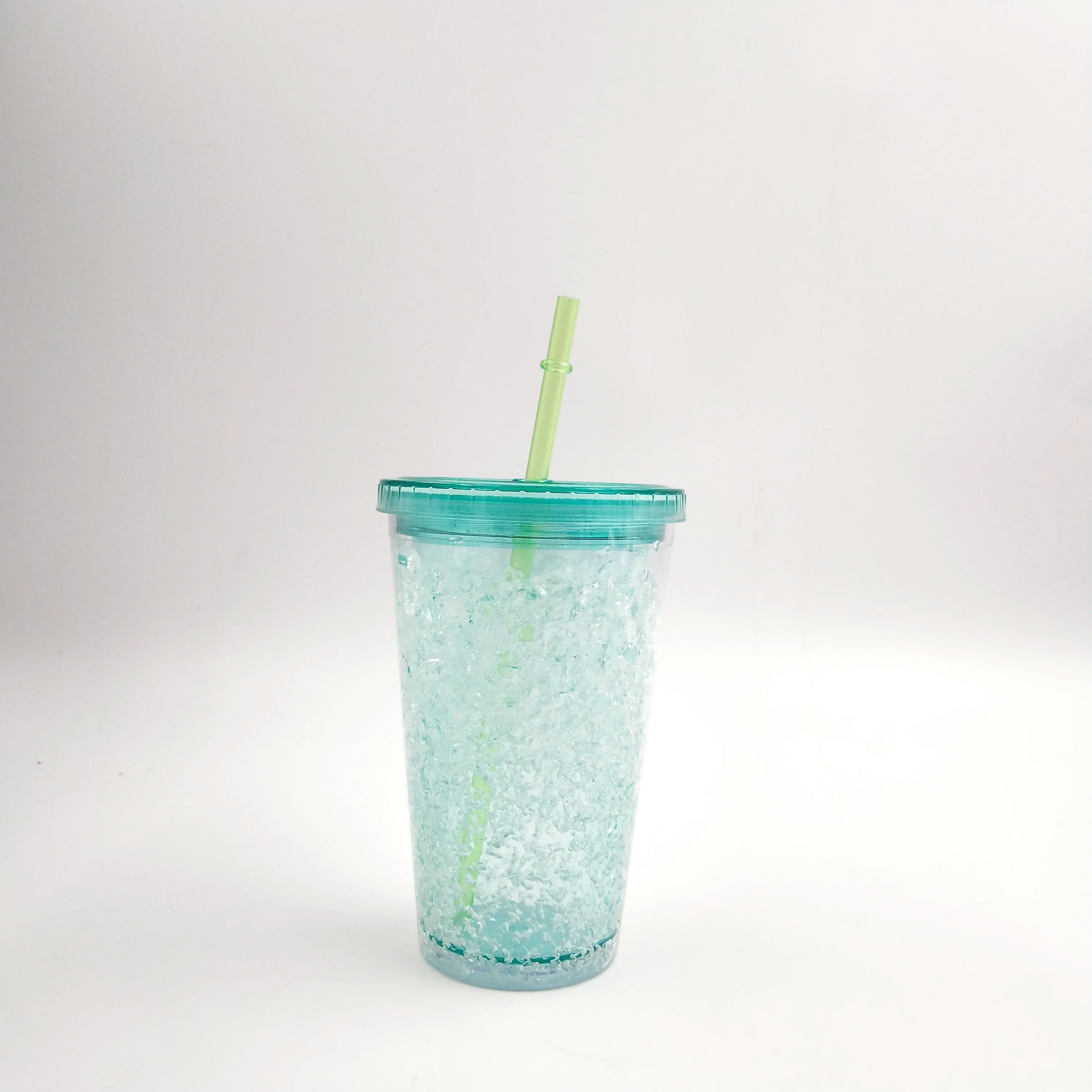 16oz Double Wall Plastic Clear Acrylic Freezer/ Gel Tumbler, View ...