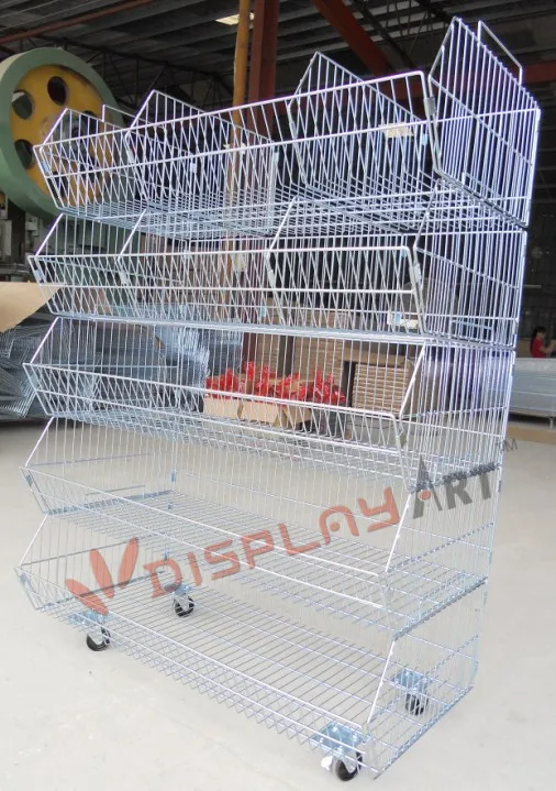 Foldable Square Metal Wire Mesh Retail Display Storage Dump Bin Buy