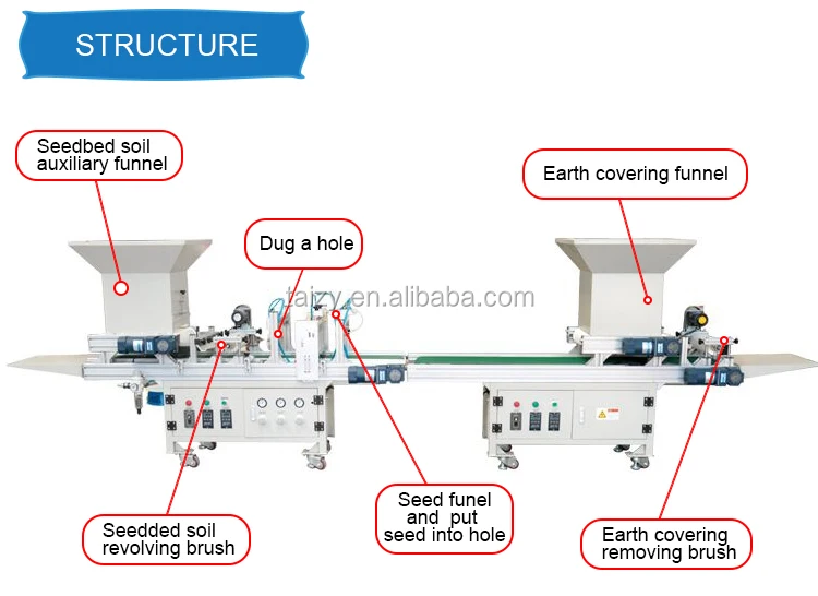 Automatic Seed Sowing Nursery Line Seeding Machine For Onion Chilli