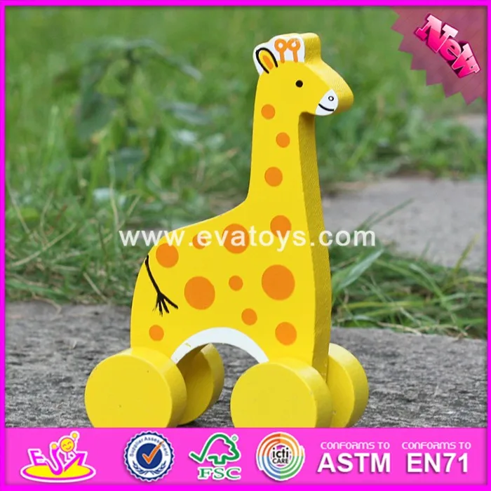 New Products Animal Car Toy Wooden Giraffe Baby Toy W04a319 Buy