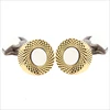 NO MOQ Luxury Design Gold Round Cufflinks for men Shirts