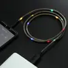 Hot Sale Voice Control Flash LED Light USB Data Cable Wholesale Dance Led Light Micro USB Cable Android Type C Fast Charge Cable