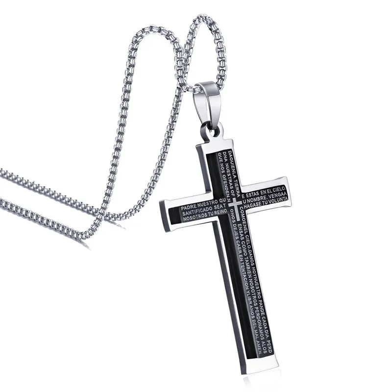 2018 Stainless Steel Catholic Religious Items Custom Cross Pendant