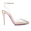 Luxury clear stiletto shoes pointed toe clear pumps