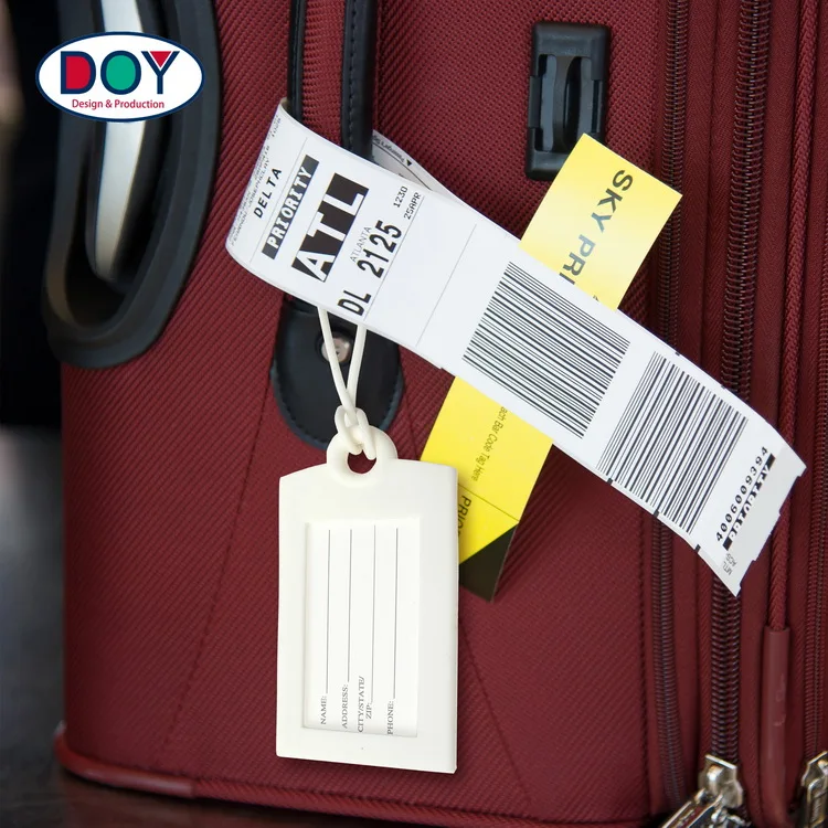 Free Sample Custom Shaped Blank Soft Rubber Silicon Hotel Luggage