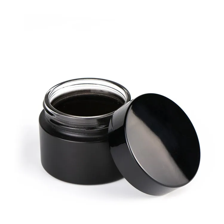Download 1oz 2oz Skincare Packaging Matte Black Frosted Cosmetic Cream Glass Jar With Black Lid - Buy ...