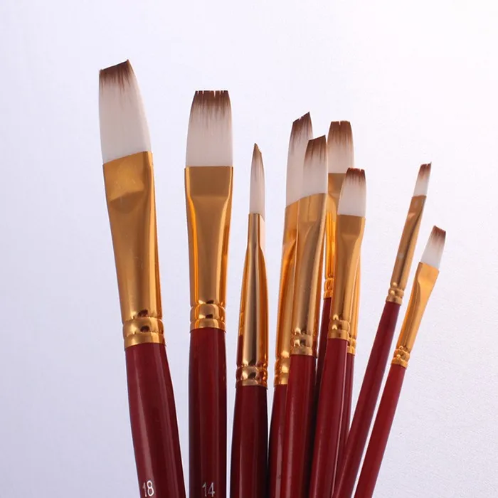 In Stock High Grade Brass Ferrule Paint Brush Oil Painting Brushes