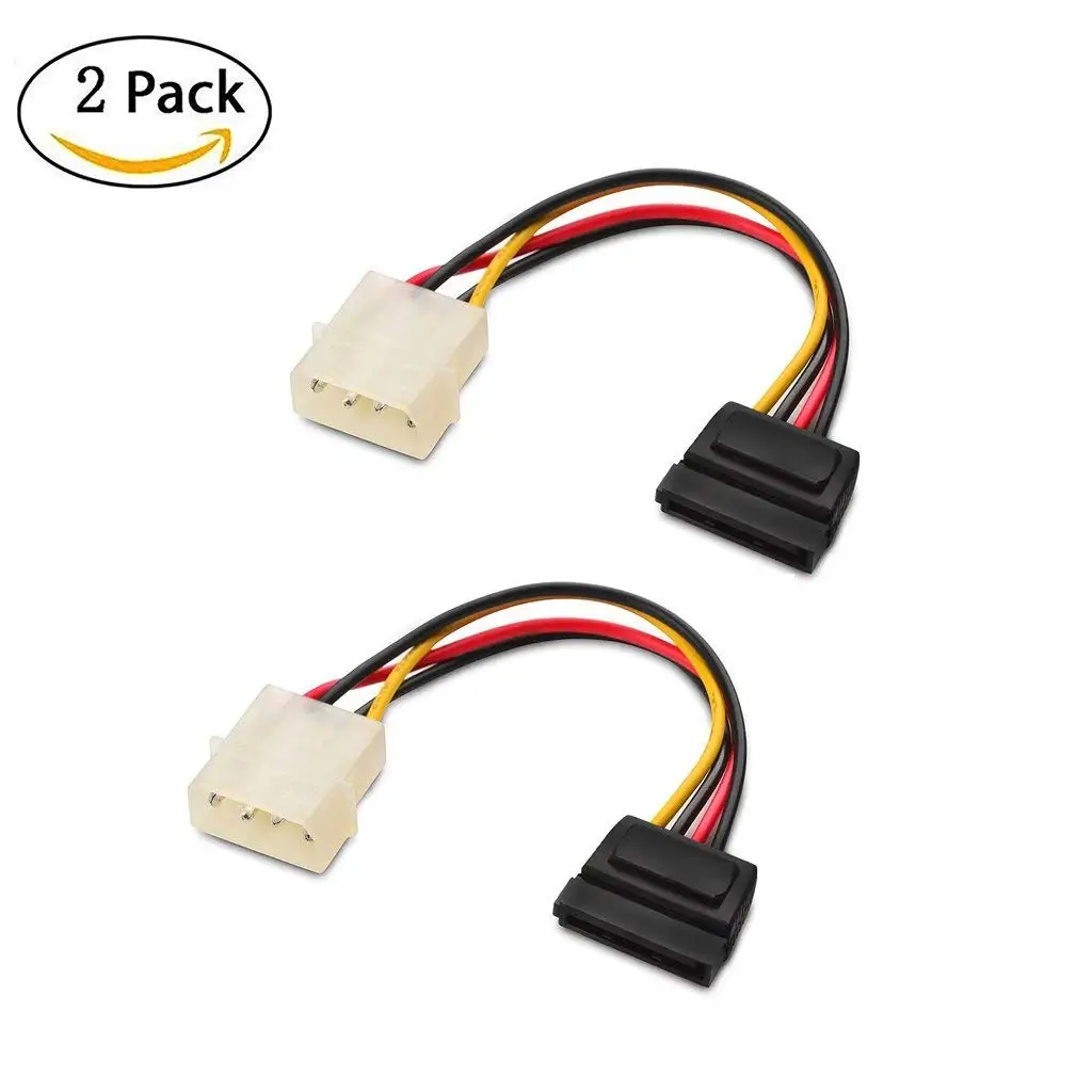 Convert ATX to SATA! 6 ATX Molex Power to Dual SATA Power Adapter w//Updated Latching System