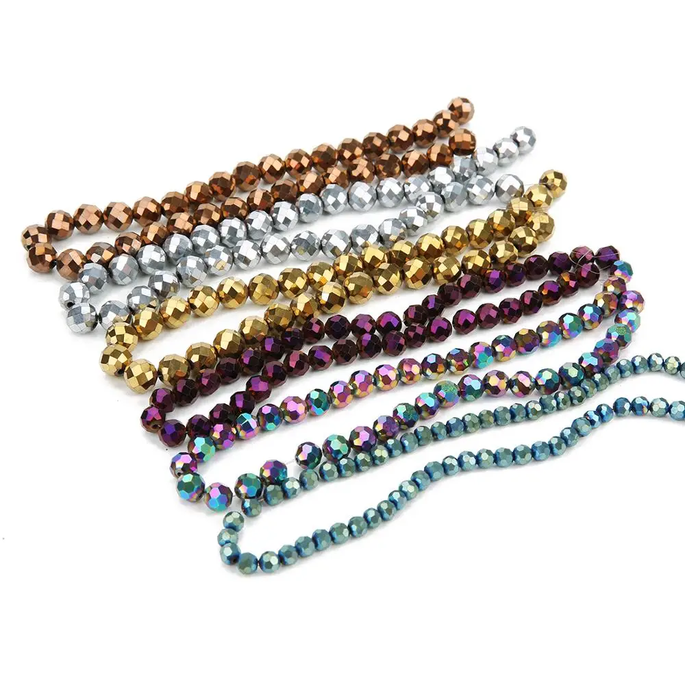 Fashion Section Plating Bead Chain 4mm 6mm 8mm Natural Stone Beads