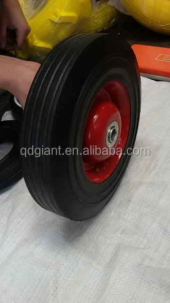10-Inch x 2.5" Solid Rubber Tire for Carts Hand Trucks Dolly 5/8"Axle