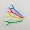 dental floss picks /high quality plastic toothpicks dental floss picks