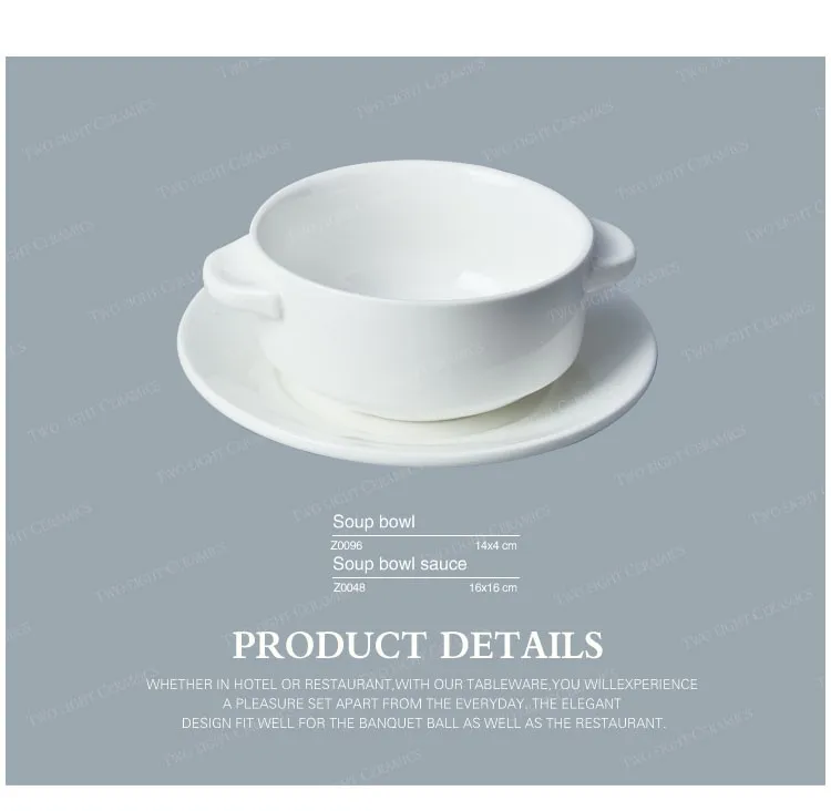 Two Eight large white ceramic bowl for business for bistro-12