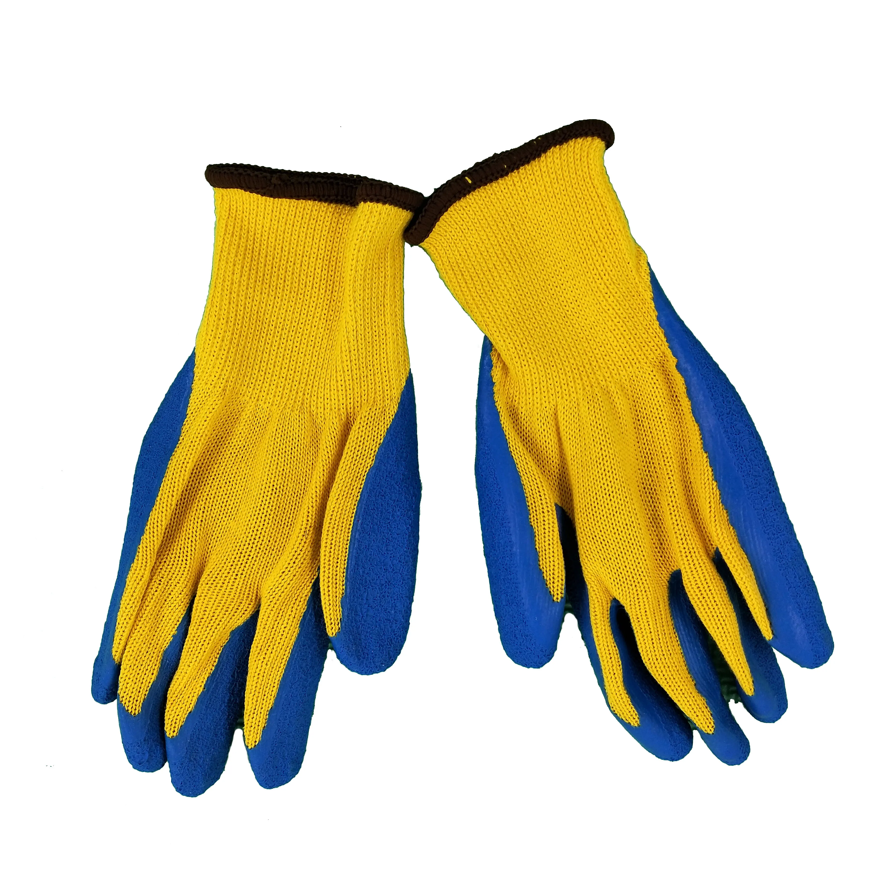 10g Yellow Aramid Fiber Glove Crinkle Latex Gloves Heat Cut Resistant
