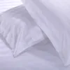 bleached white cotton material hotel bedding set