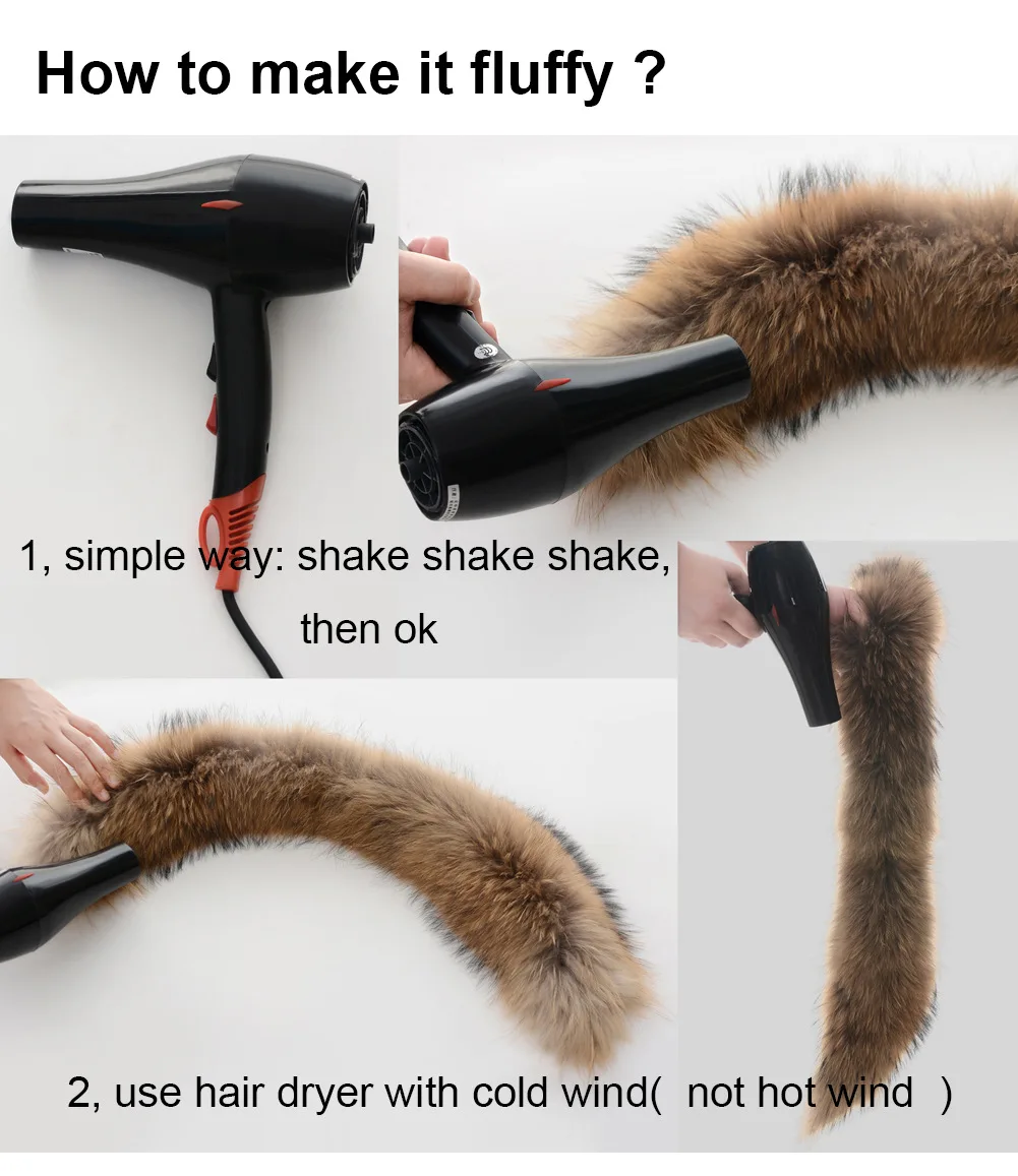 2017 Hot Selling New Design Real Raccoon Fur Collar / Trimming / Strips ...