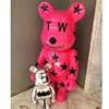 Factory Wholesale garden Decoration High Quality Animal Resin Pink Bear Brick Statue for sale