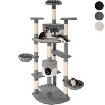 light grey cat tree