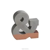 Single design free standing concrete alphabet letter for home decoration